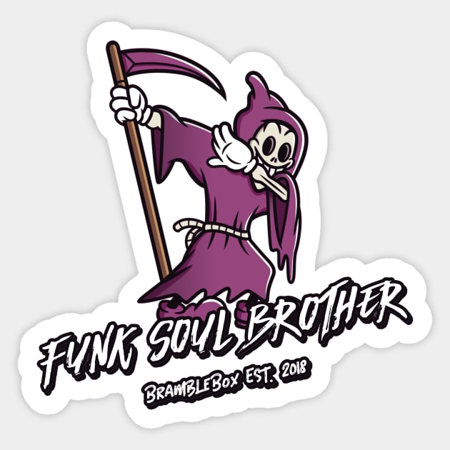 Funk Soul Brother Sticker by BrambleBoxDesigns
